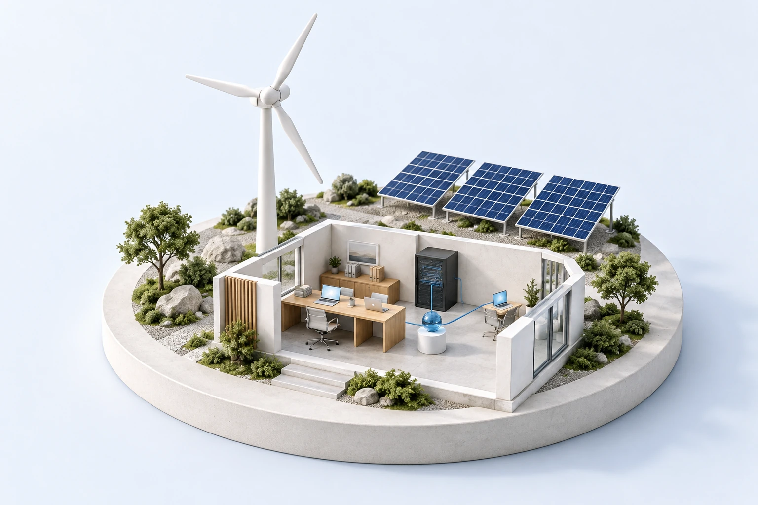 Generated illustrative energy it setting