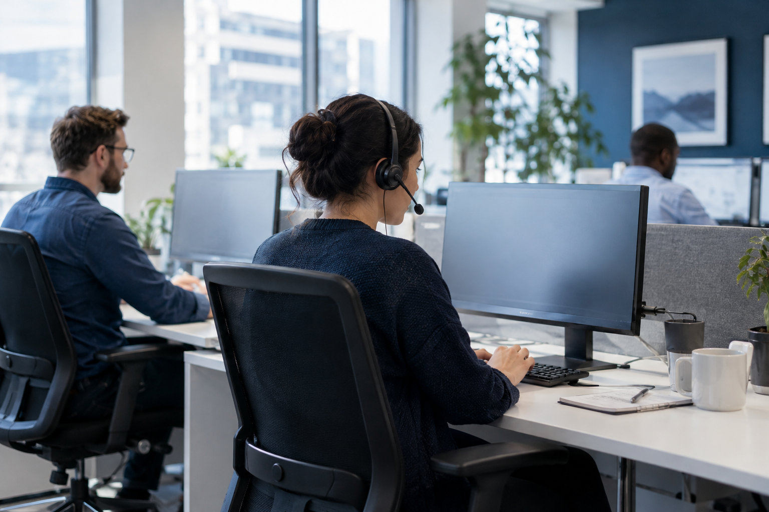 Illustrative managed services support team